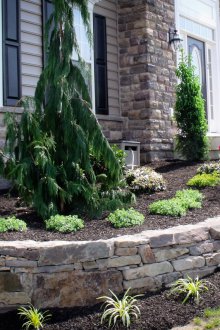 Stone siding for a private house