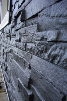 Stone siding black