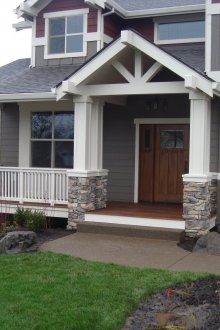 Stone siding for basement