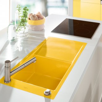 Comfortable yellow sink