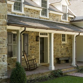 Stone siding for a country house