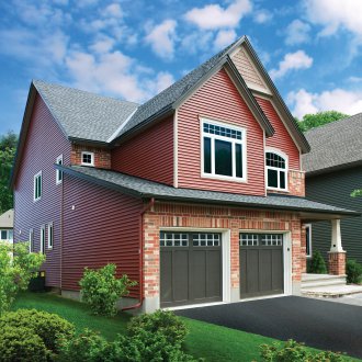 Червен винилов сайдинг