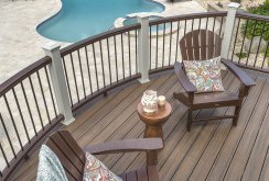 Garden parquet on the balcony