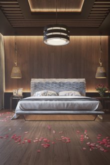 Фурнировани панели в спалнята