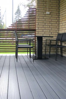 Градински паркет на балкона