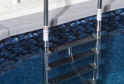 Ladder for the pool aluminum