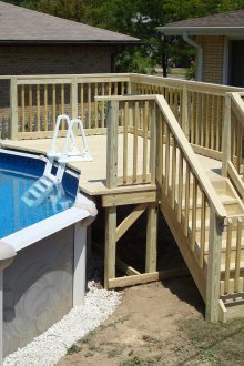 Стълба за басейна на рамката