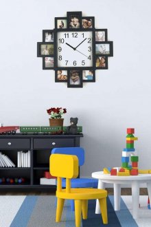 Стенен часовник със снимка в хола