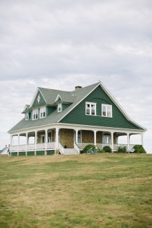 Сайдинг блок къща зелено