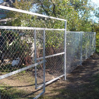 Порта от верижна връзка и профилна тръба