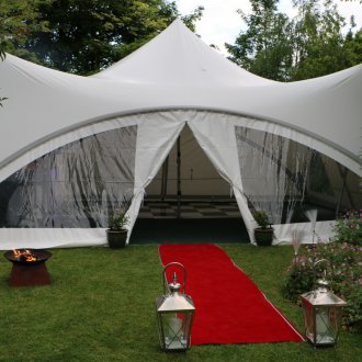 Градинска палатка полукръгла