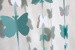 Paper butterfly garland