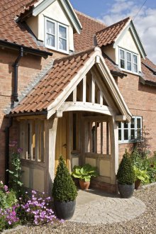 Rustic entrance visor