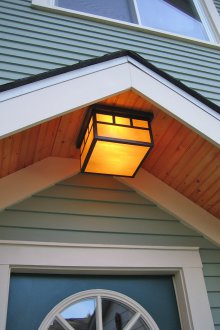 Visor over siding entrance