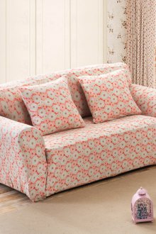 Sarung sofa dengan corak bunga