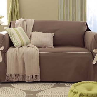 Sarung sofa coklat