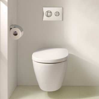 Бял тоалетен компактен