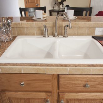 Мивка с две акрилни миски