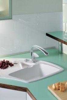 Ъглов мивка от акрил