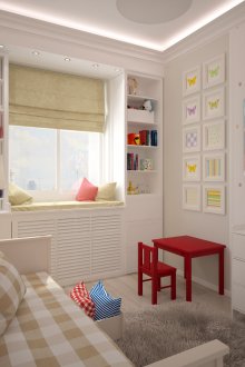 Бели тапети в малка детска стая