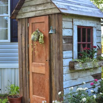 Country toilet with a window