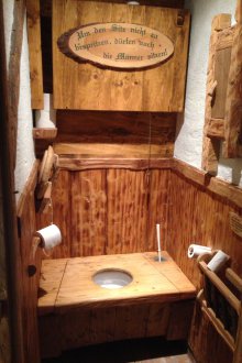 Country toilet with flush