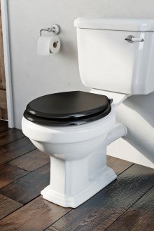 Тоалетна седалка с черна седалка