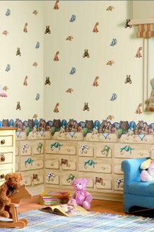 Тапет с играчки за стаята на малко момче