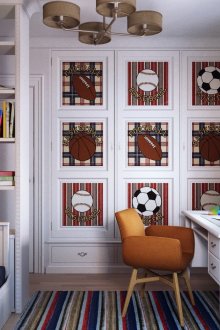 Бежов тапет със звезди за стая за момче на тийнейджър.