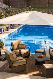 Градински чадър квадрат