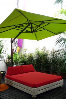 Градински чадър зелен