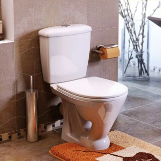 Tandas putih dengan pelepasan serong