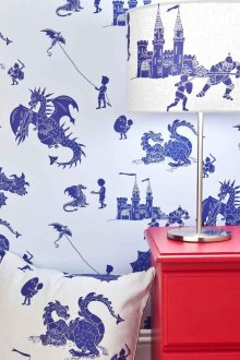 Бели и сини тапети за деца