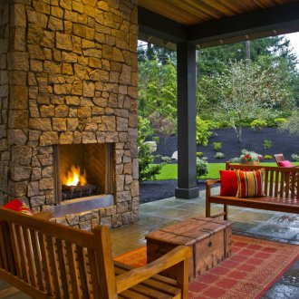 Тераса с камина