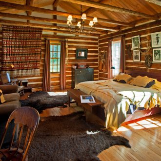 Интериор на вилата в селски стил