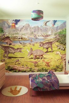 Стенопис с динозаври за детска стая