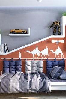 Сив и кафяв тапет в стая за тийнейджър