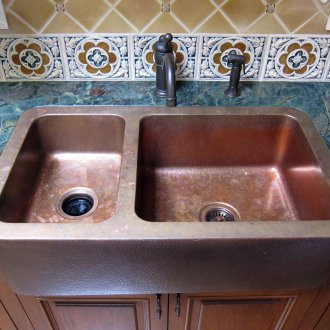 Кухненска мивка бронз