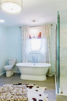 Bathroom without sink in the house