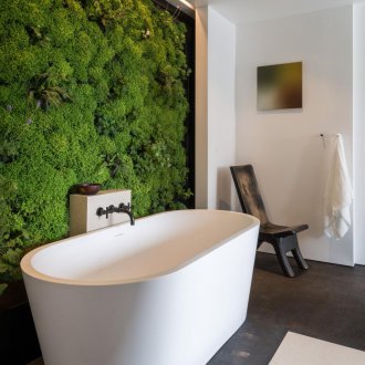 Eco-friendly bathroom without sink
