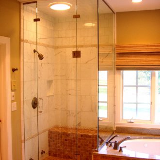 Bathroom interior without sink