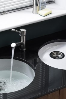 Кръгла мивка от изкуствен камък