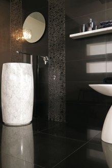 Подова мивка от бял мрамор