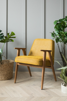 Жълт лофт стол