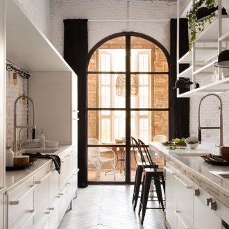 White loft style kitchen