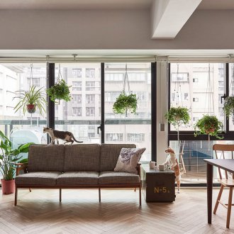 Loft style features in the interior