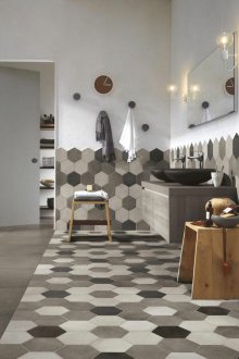 Плочки в стил лофт в банята