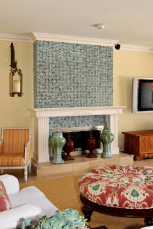 Синя камина за камина