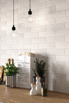 Бяла тухлена плочка