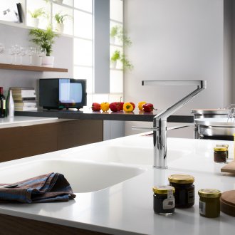 Ketuk pengadun tuas tunggal